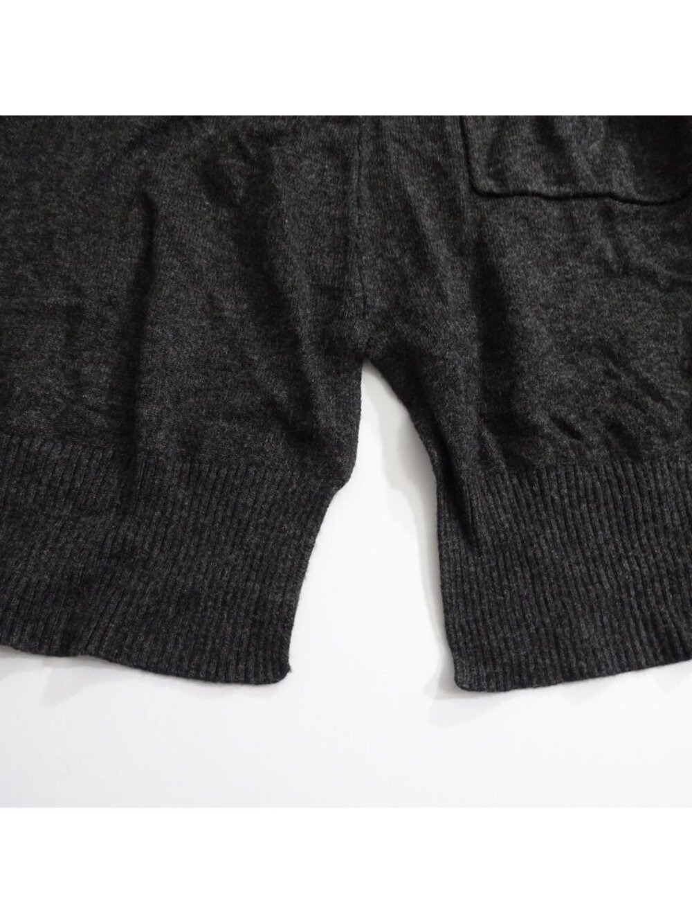 Cielo Open Front Long Knit Cardigan Sweater Charcoal Gray Women Size S Pockets - Picture 4 of 9